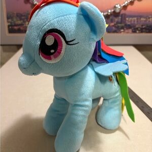 My Little Pony Blue Stuffed Animal with Rainbow Mane